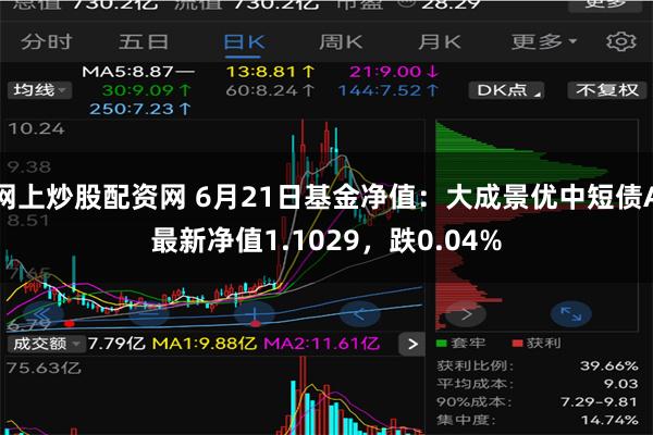 网上炒股配资网 6月21日基金净值：大成景优中短债A最新净值