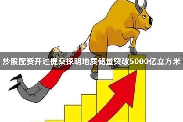 炒股配资开过提交探明地质储量突破5000亿立方米